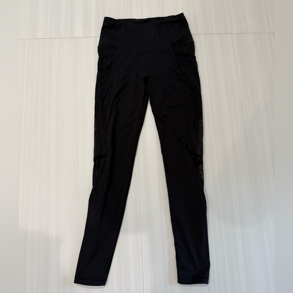 Victoria’s Secret Sport Black High-Waisted Leggings with Ballerina Details